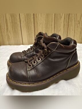 Dr. Martens 8542 Vintage Brown Chunky Platform Boots Women's Sz 6